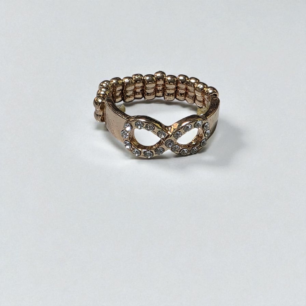 Gold And CZ Infinity Ring